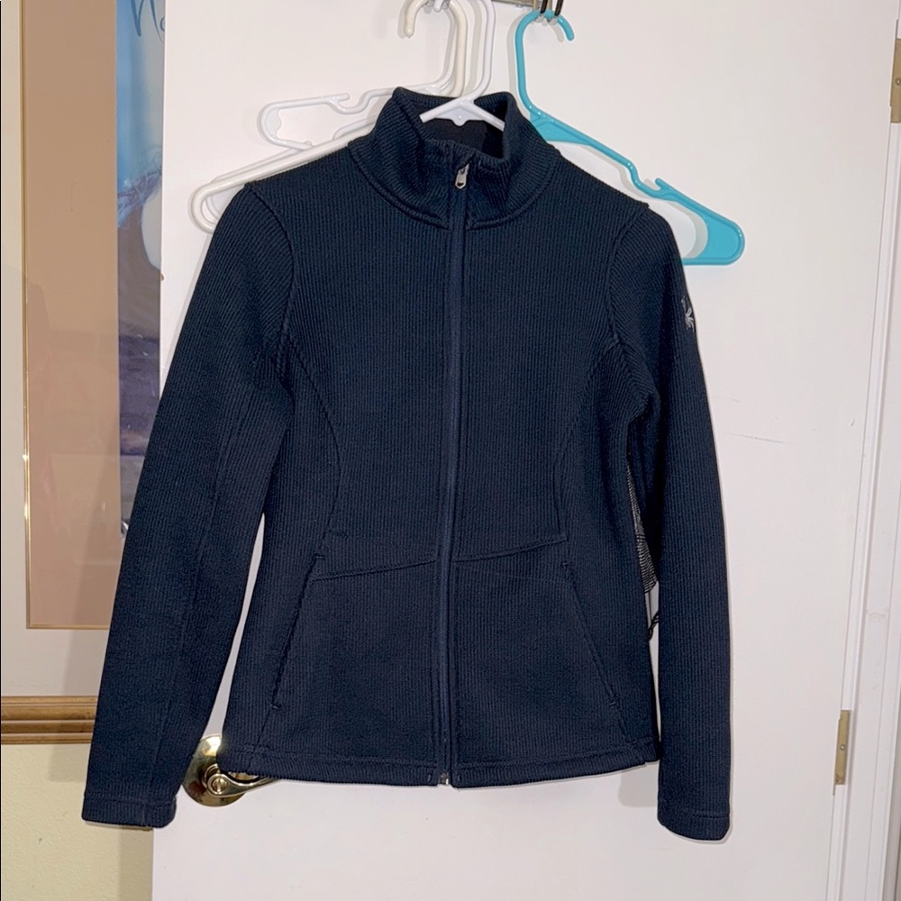 SPYDER Women's Blue Full-Zip Jacket, Size:s , like new .